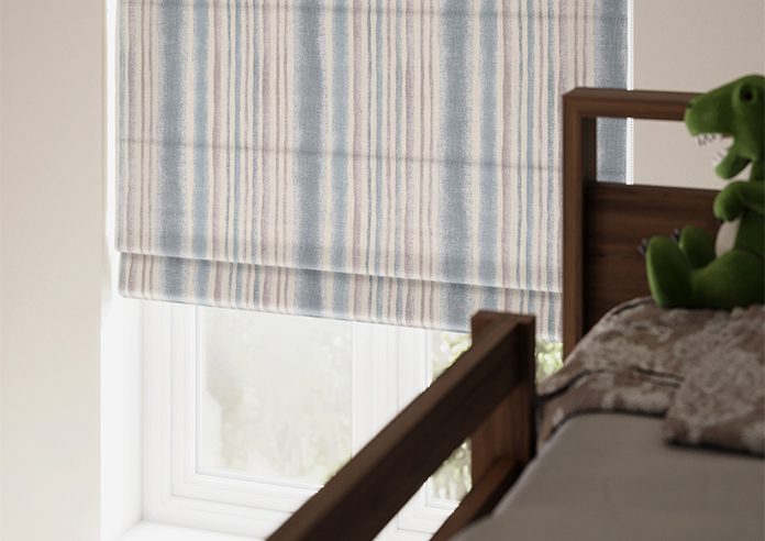 Guarda Stripe, Cornflower - Roman Blind - Image 5